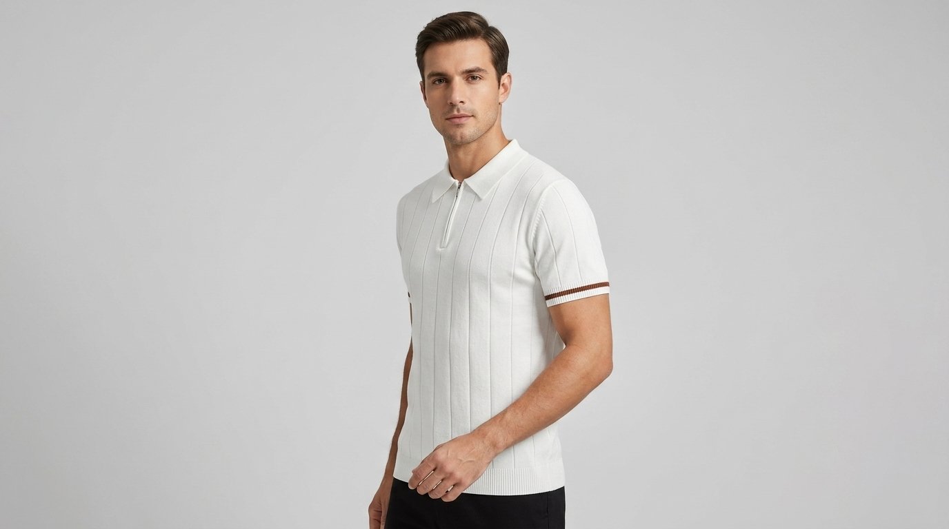 Cero Zip Polo worn